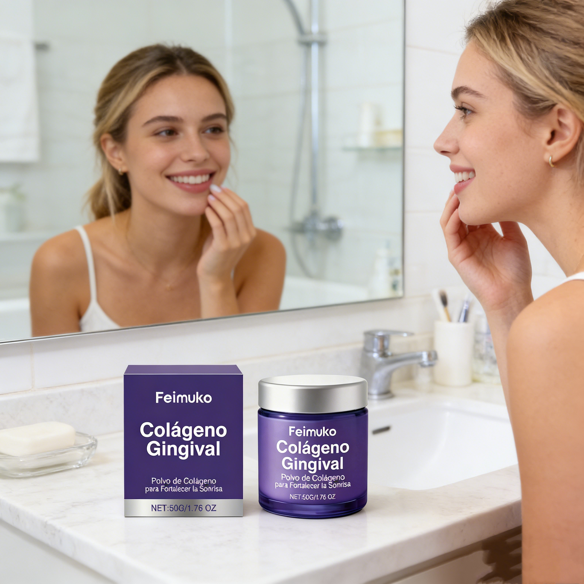 Teeth Whitening Singapore - Collagen Teeth Cleaning Powder Mint Fresh