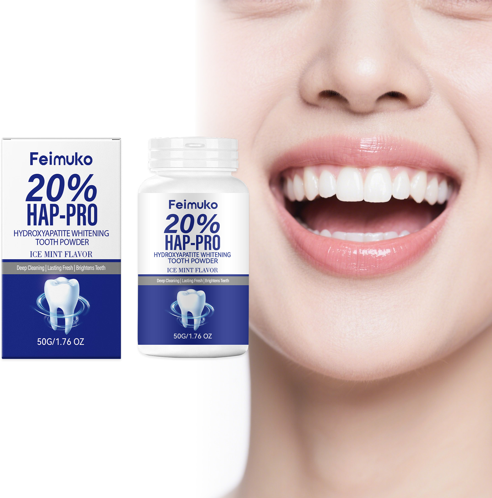 Teeth Whitening Singapore - 20% Hydroxyapatite Tooth Powder Remove Plaque