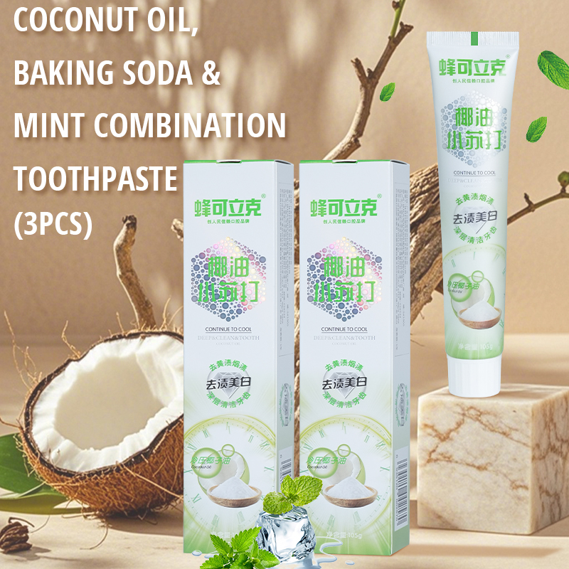 Teeth Whitening Thailand - Coconut Oil Toothpaste with Baking Soda