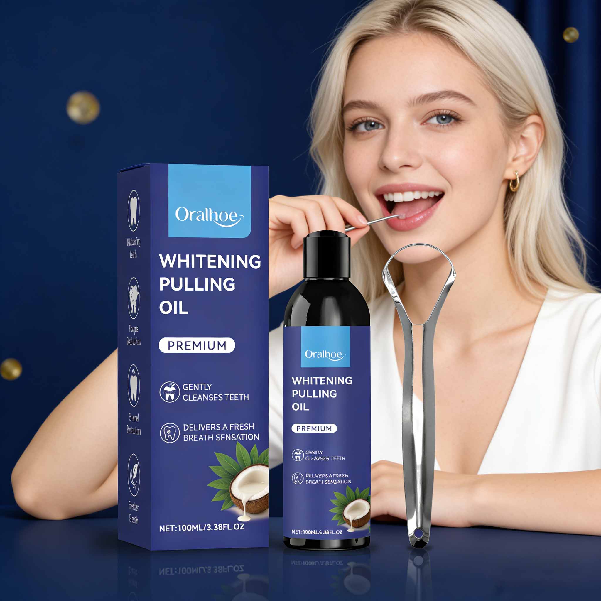 ORALHOE Whitening Pulling Oil  - Teeth Whitening Oil Pulling 리뷰 및 가격