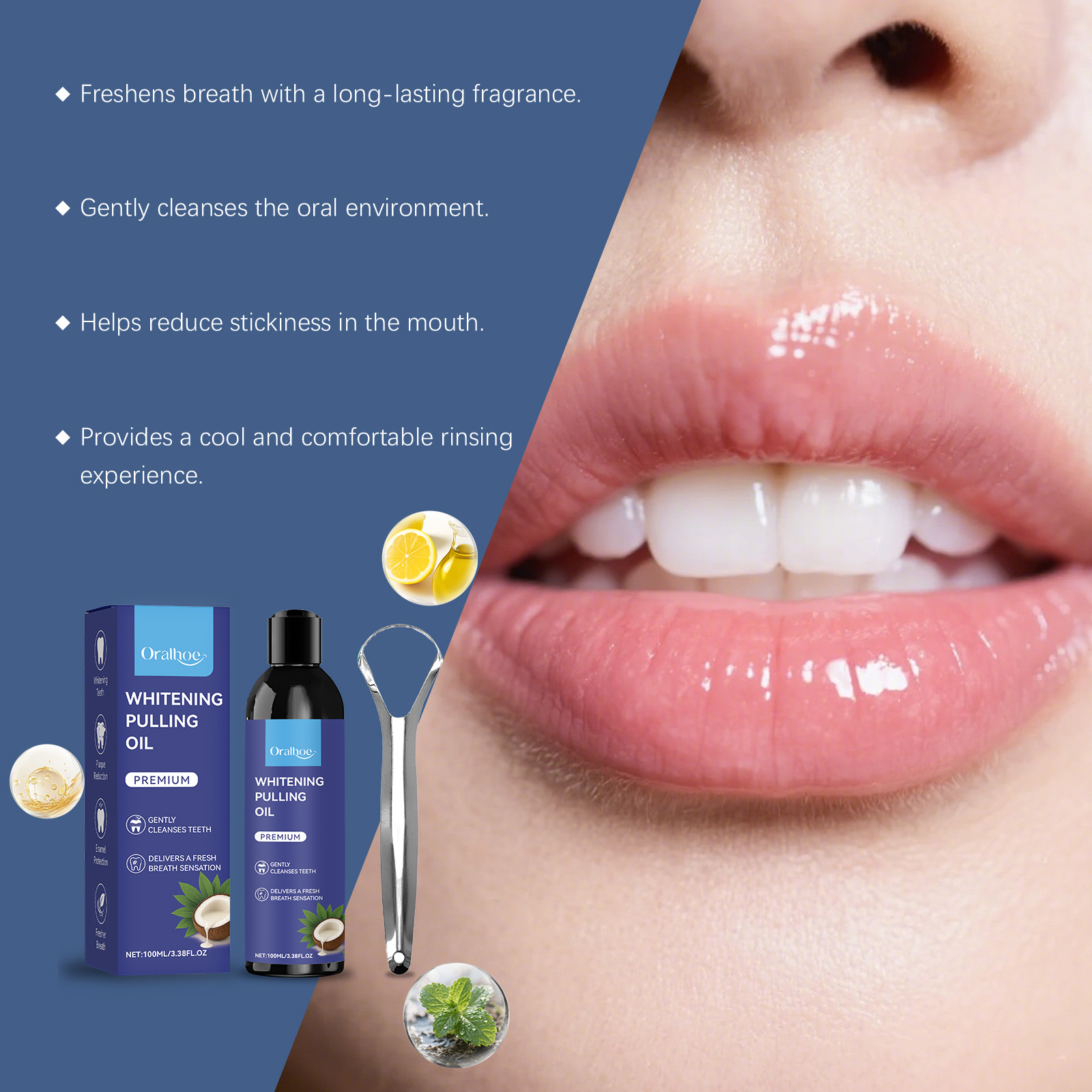 ORALHOE Whitening Pulling Oil  - Teeth Whitening Oil Pulling 리뷰 및 가격