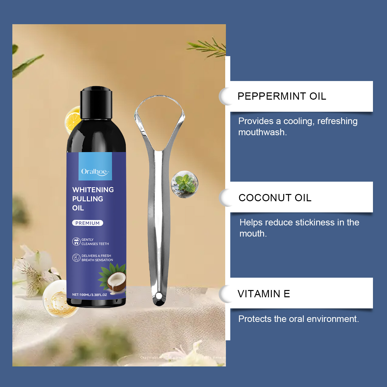 ORALHOE Whitening Pulling Oil  - Teeth Whitening Oil Pulling 리뷰 및 가격