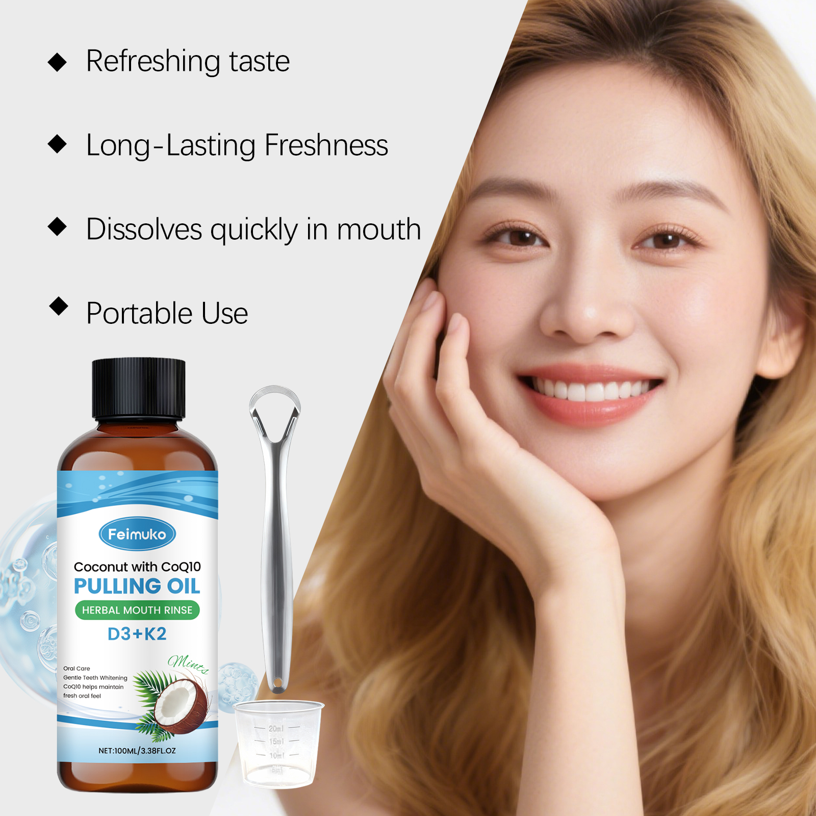 Coconut Mint Pulling Oil Mouth - Teeth Whitening Oil Pulling 리뷰 및 가격