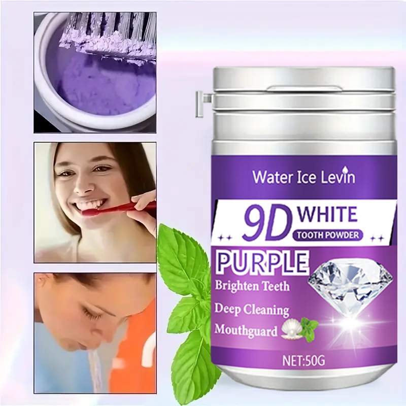 9D White Purple Toothpowder. B - Teeth Whitening Singapore 리뷰 및 가격