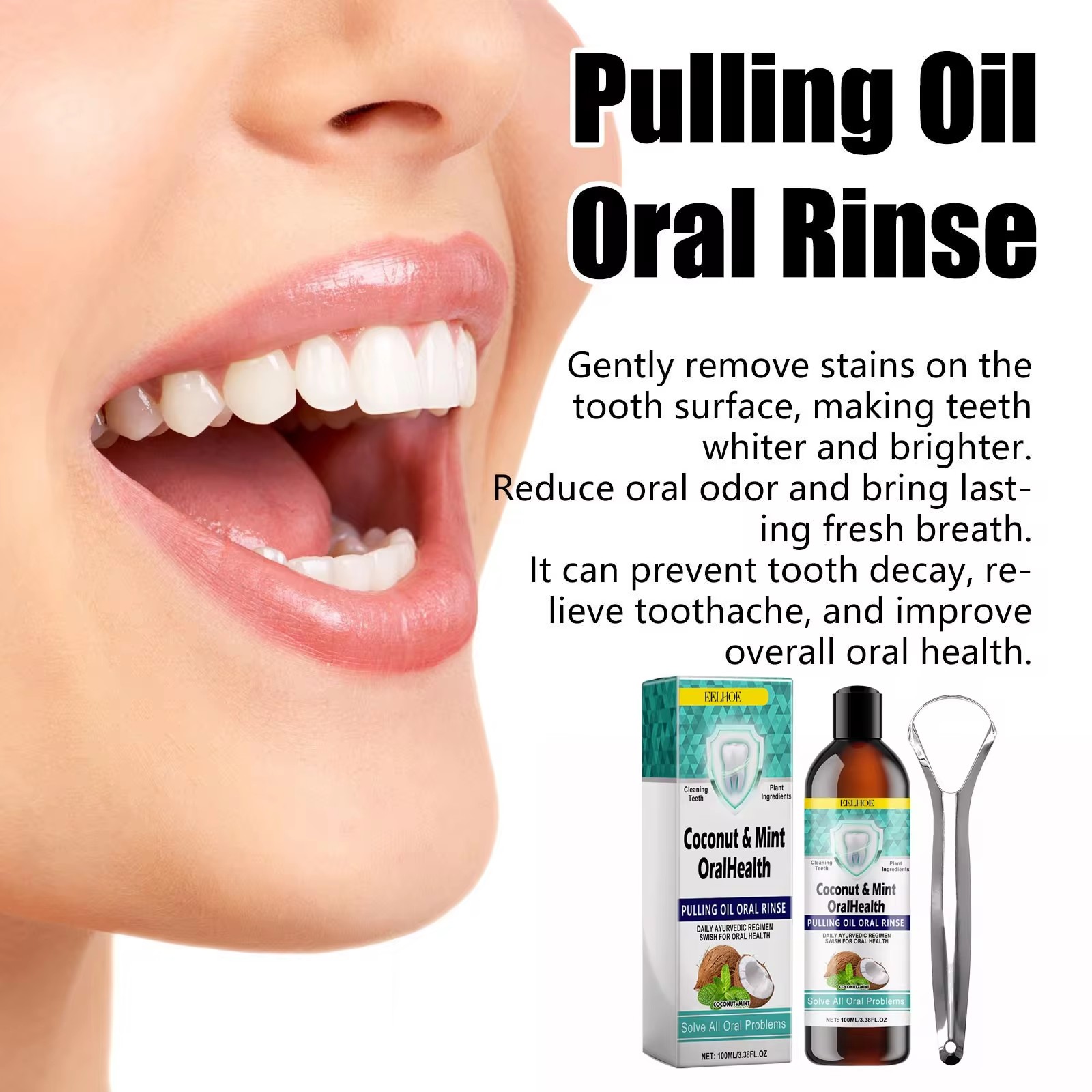 EELHOE Mint Coconut Oil Pullin - Teeth Whitening Oil Pulling 리뷰 및 가격